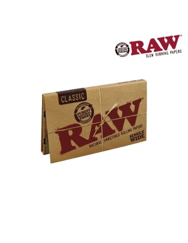 Papel de fumar Raw Single Wide Doble Ventana (50)