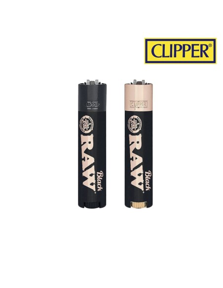 Encendedor Clipper Metal Raw Black Matt